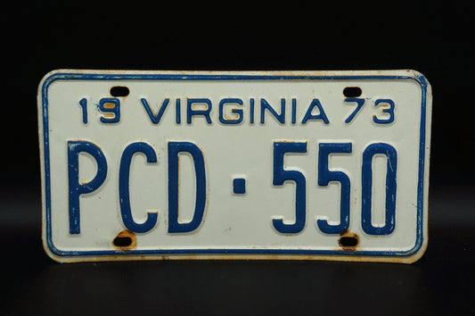 1973 Virginia Vintage License Plate