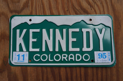 1995 Colorado KENNEDY Vanity Green Mountains License Plates