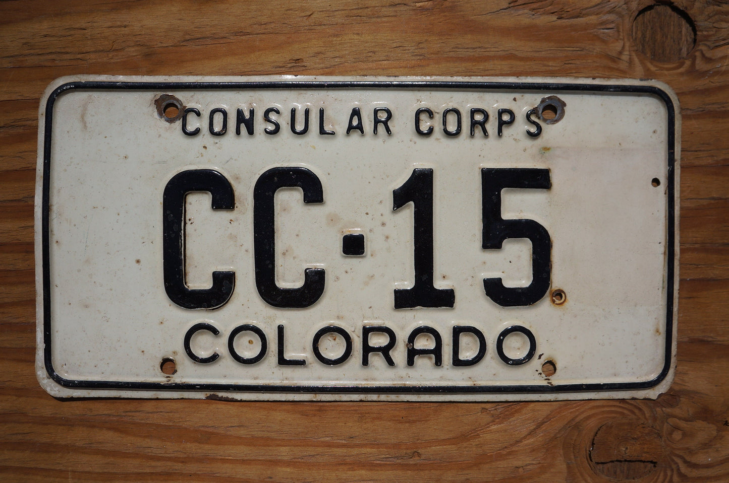1960s Colorado CONSULAR CORPS License Plate