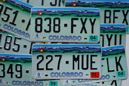 One or More - COLORADO PURPLE MOUNTAINS Truck License Plate