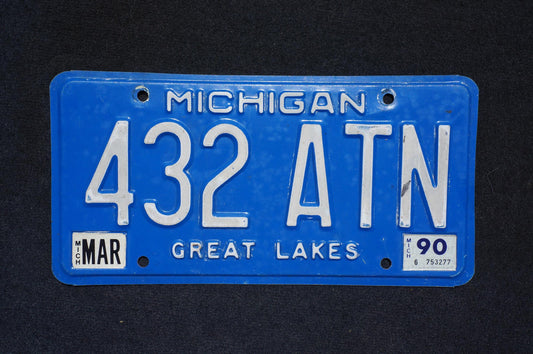 1990 Michigan License Plate