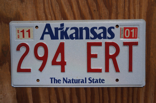 2001 Arkansas The Natural State Vintage License Plate