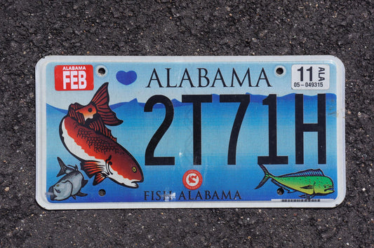 2011 Alabama FISH Graphic License Plate