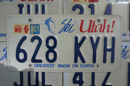 One or More - SKI UTAH! License Plate - Greatest Snow On Earth