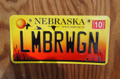 2005 Nebraska Vanity LMBRWGN License Plate LUMBER WAGON