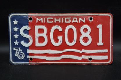1976 Michigan BICENTENNIAL License Plate