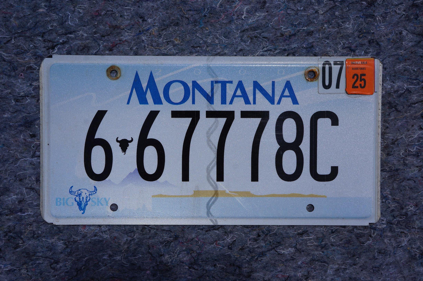 Montana License Plate # 6 - 67778C