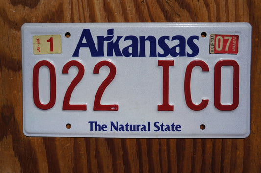 2007 Arkansas The Natural State Vintage License Plate