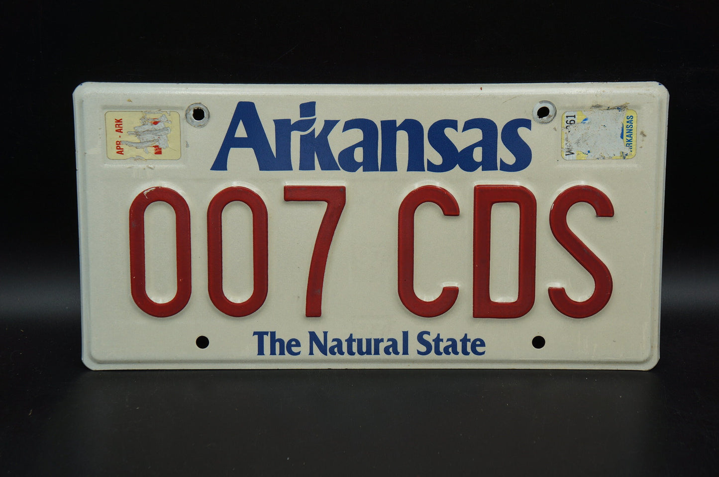 Arkansas The Natural State Vintage License Plate # 007 CDS