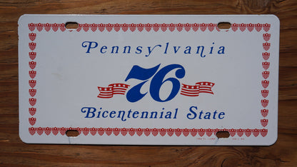 1976 Pennsylvania PORCELAIN Bicentennial Front License Plate