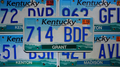 One or More - KENTUCKY Bluegrass State White Cloud Green Mountains License Plate