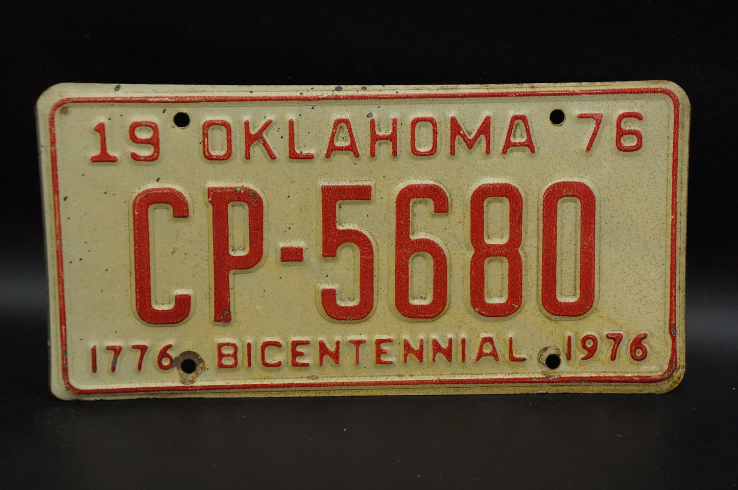 1976 Oklahoma BICENTENNIAL License Plate