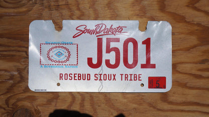 2020 South Dakota ROSEBUD SIOUX TRIBE American Inidan License Plate