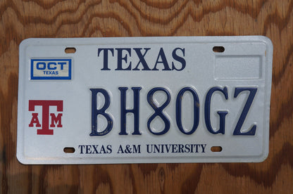 VINTAGE Texas A&M University License Plate