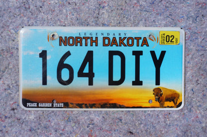 2024 North Dakota License Plate # 164 DIY