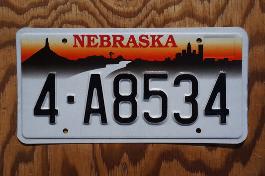Nebraska WINDMILL RIVER CITY Chimney Rock Sunset License Plate