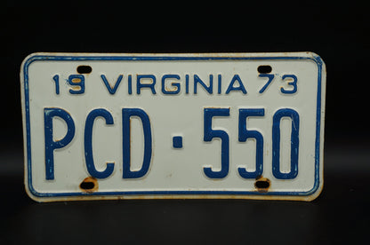 1973 Virginia Vintage License Plate