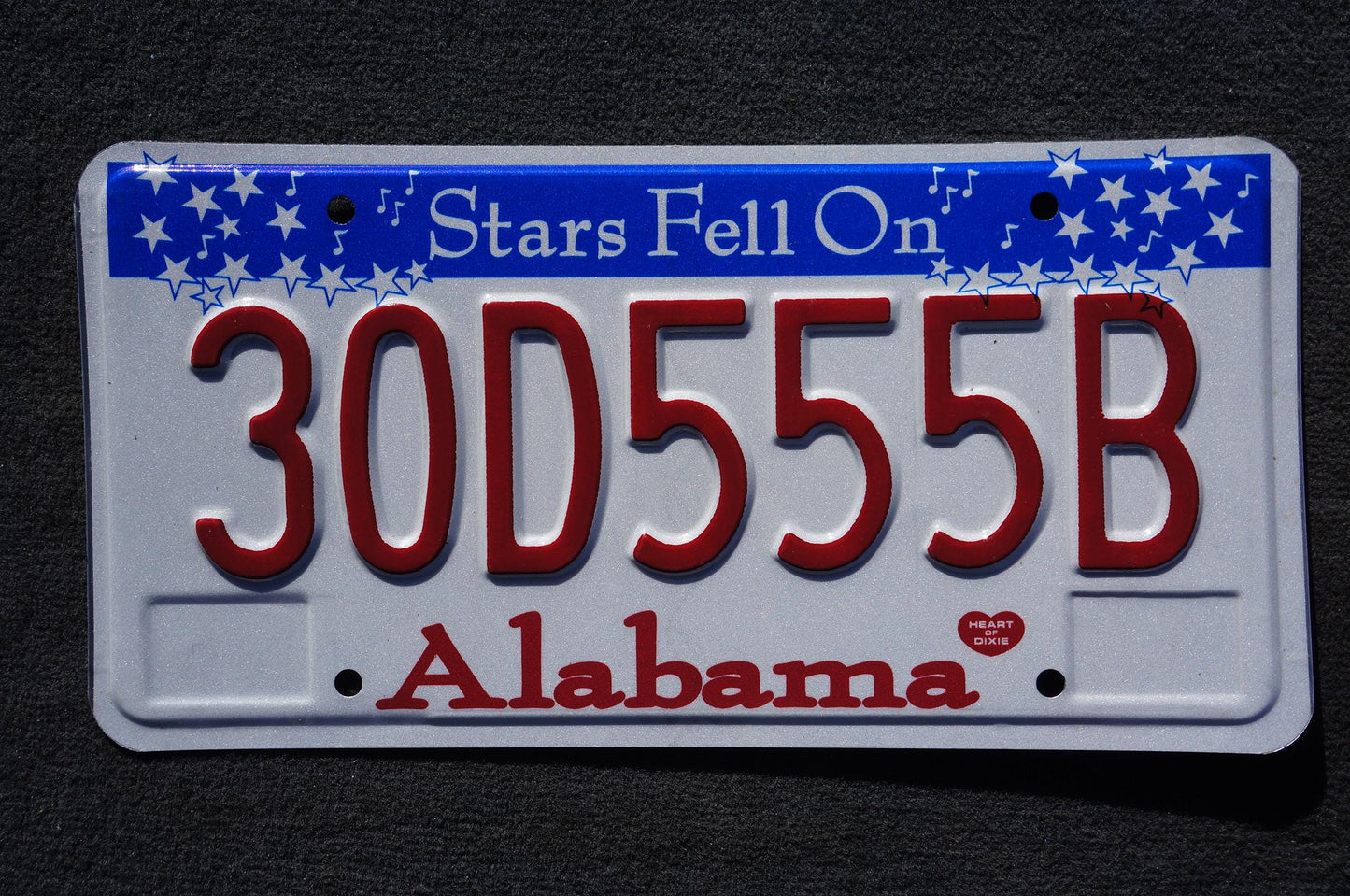 Alabama Stars Fell On Alabama License Plate #30D555B
