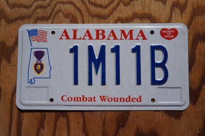 Alabama PURPLE HEART Combat Wounded License Plate
