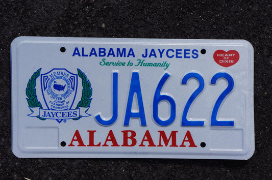 Alabama JAYCEES Service to Humanity License Plate