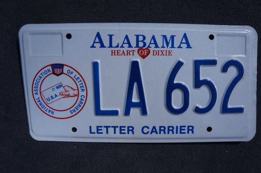 Alabama Letter Carrier Mailman Postman License Plate