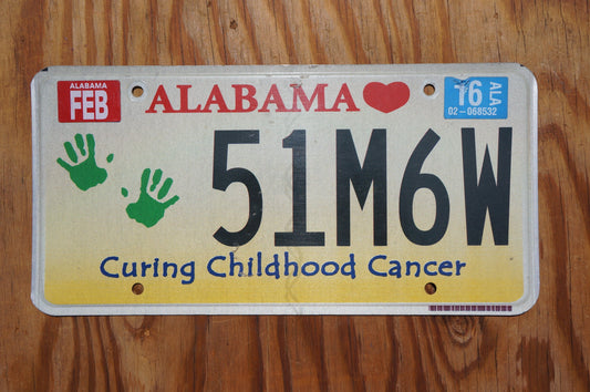2016 Alabama Curing Childhood Cancer Graphic License Plate