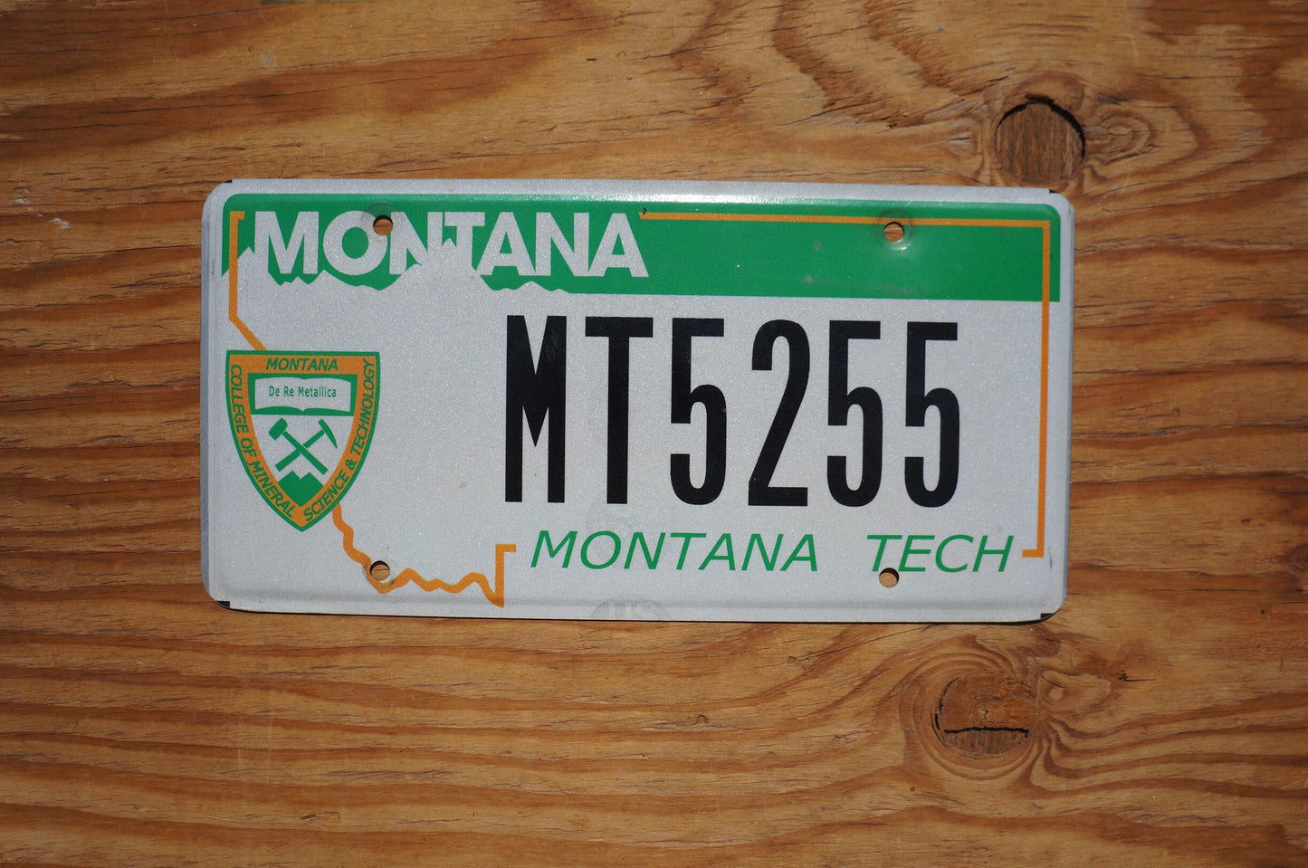 Montana License Plate MONTANA TECH COLLEGE