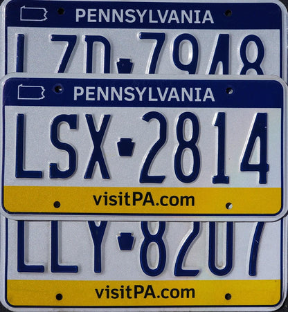Pennsylvania License Plate: Blue & Yellow, Art Projects, Man Cave Decor