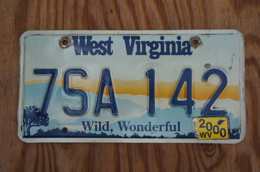 2000 West Virginia Vintage Graphic Colorful License Plate - Wild, Wonderful