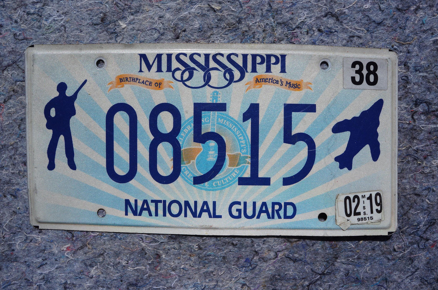 2019 Mississippi National Guard License Plate - Soldier Jet Magnolia
