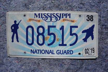 2019 Mississippi National Guard License Plate - Soldier Jet Magnolia