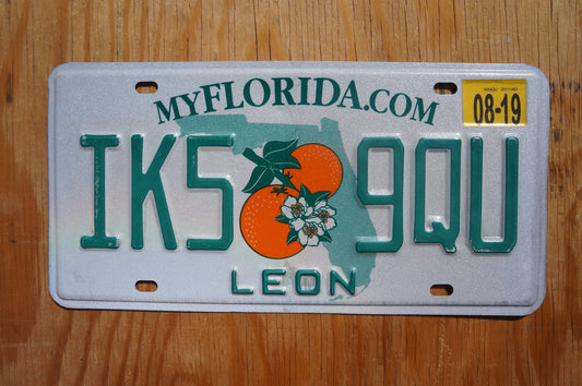 2019 Florida LEON County Twin Oranges License Plate