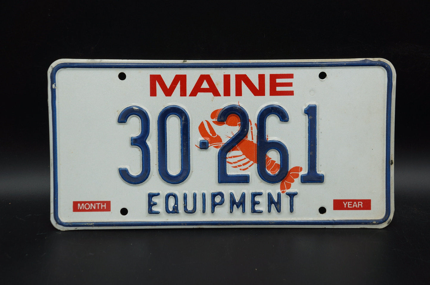 1995 Maine LOBSTER EQUIPMENT License Plate - Vacationland