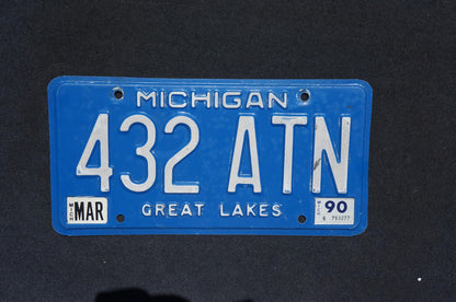 1990 Michigan License Plate