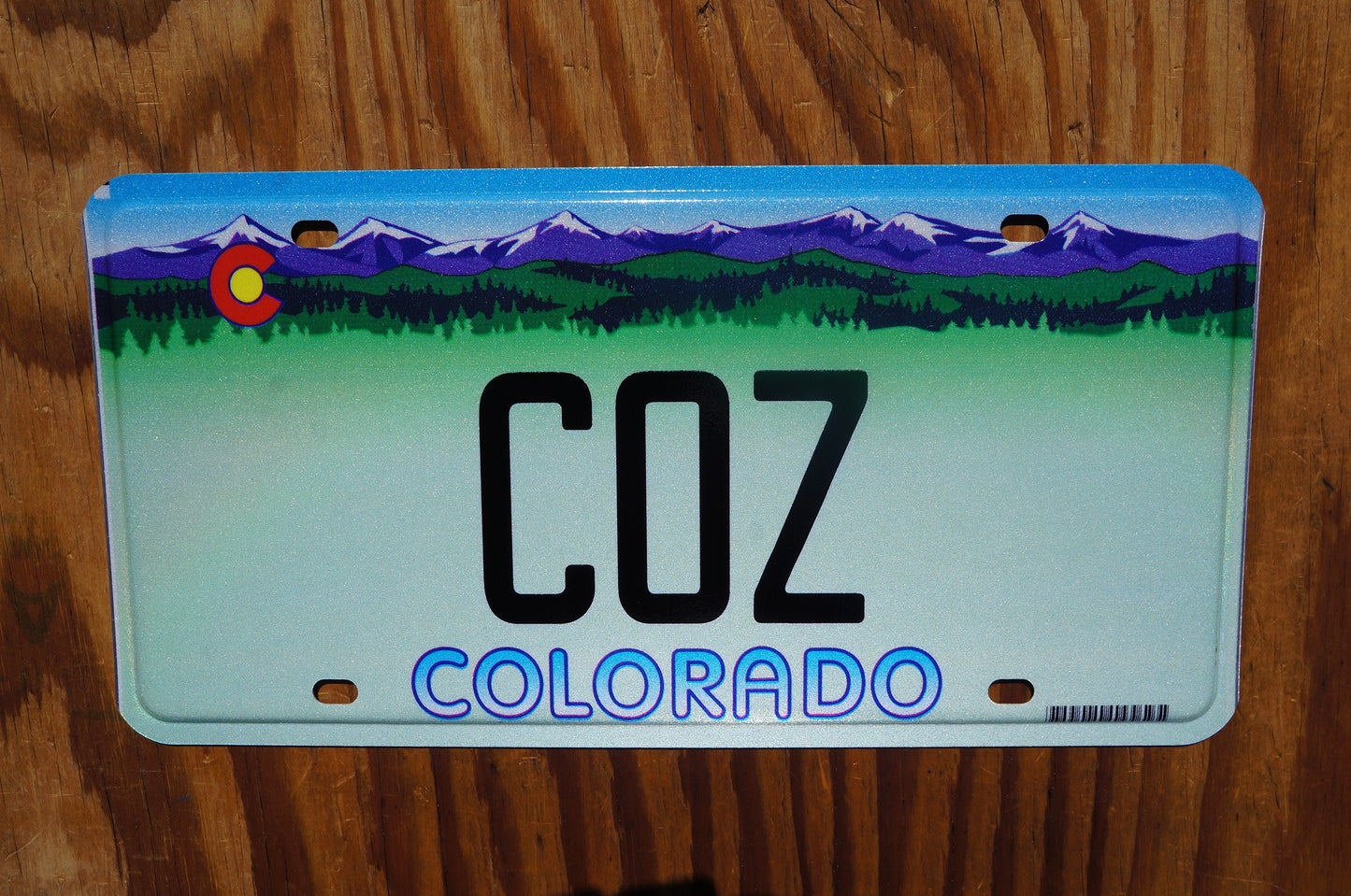 Colorado COZY Vanity Purple Mountains License Plate - COZ