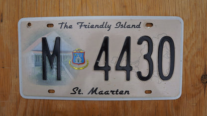 St Maarten Passenger License Plate The Friendly Island, part of Netherlands Caribbean island
