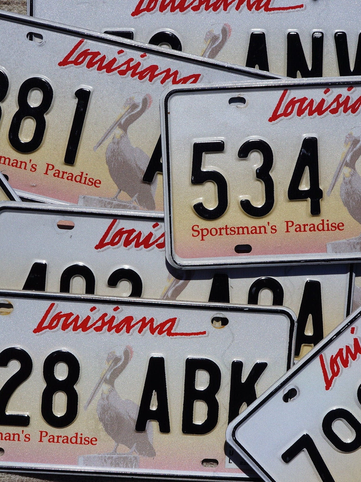 ONE or More Louisiana State PELICAN License Plate - Good+ Condition