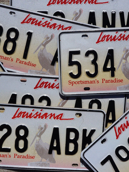ONE or More Louisiana State PELICAN License Plate - Good+ Condition
