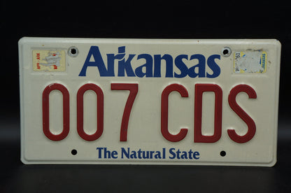 Arkansas The Natural State Vintage License Plate # 007 CDS