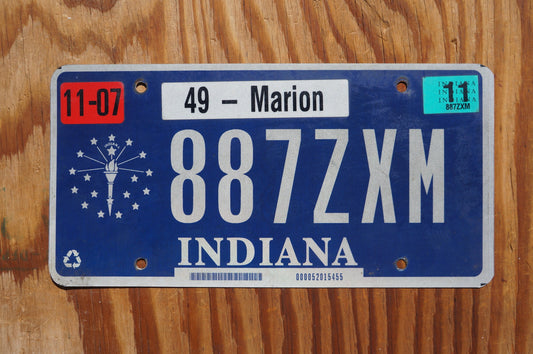 2011 Indiana Stars and Torch Graphic License Plate