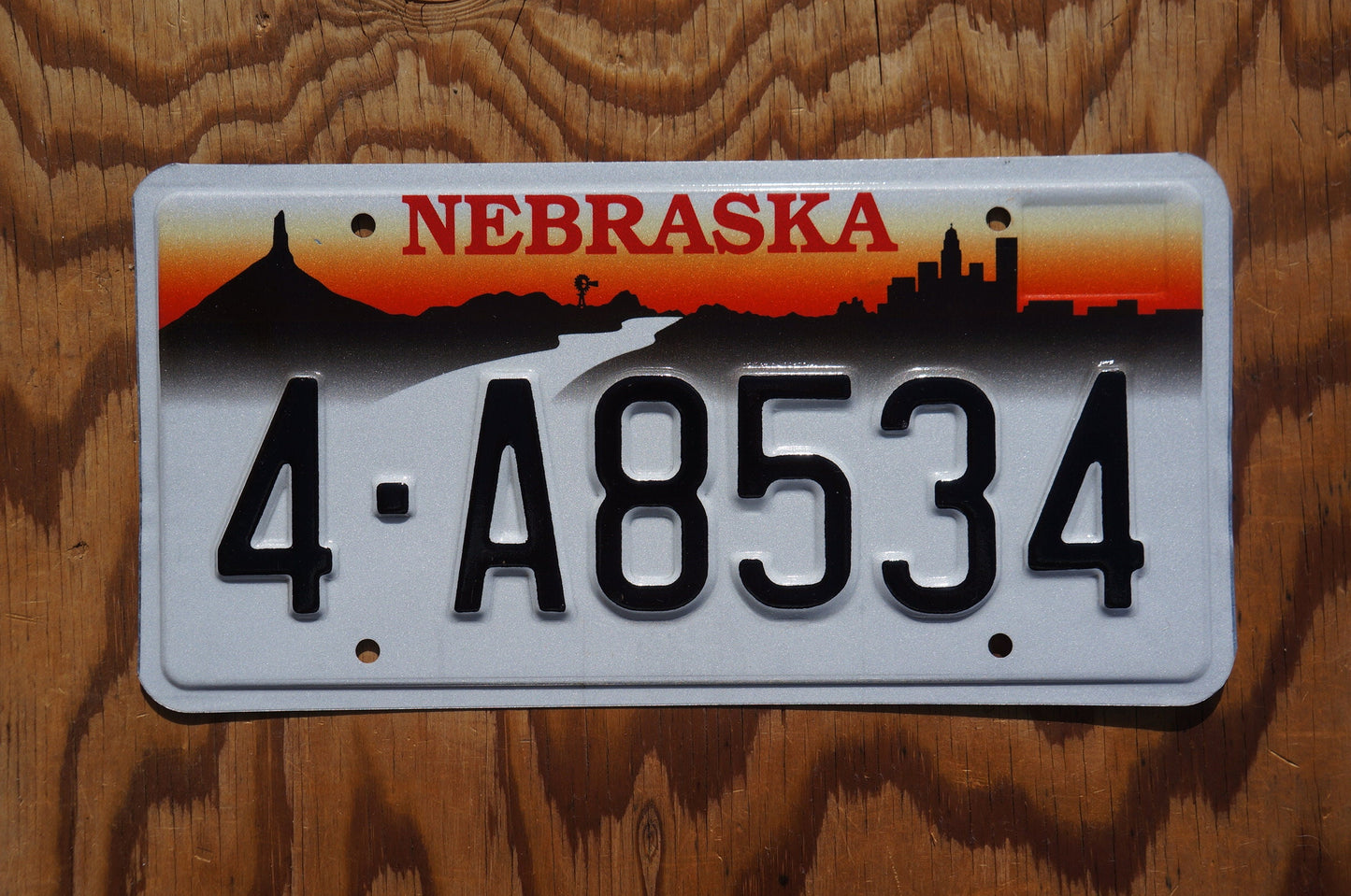 Nebraska WINDMILL RIVER CITY Chimney Rock Sunset License Plate