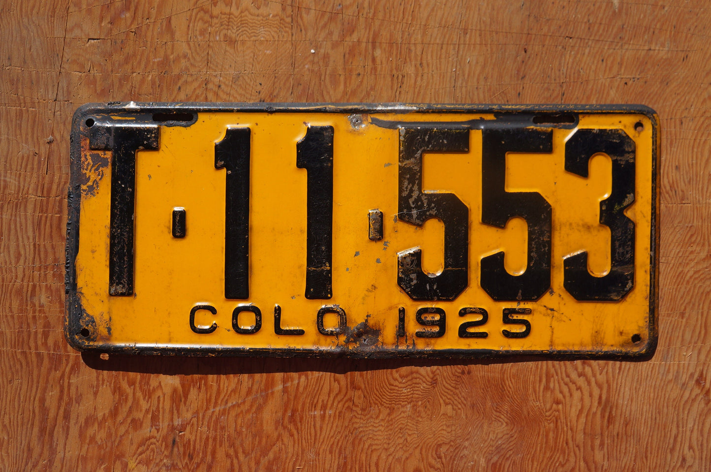 1925 Colorado TRUCK License Plate # T - 11 - 553