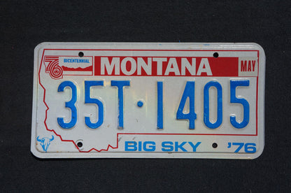 1976 Montana BICENTENNIAL License Plate