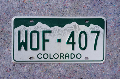 Colorado License Plate # WOF - 407 Woof