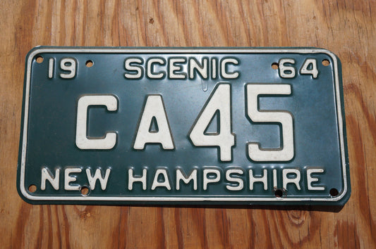 1964 SCENIC New Hampshire Vintage license plate