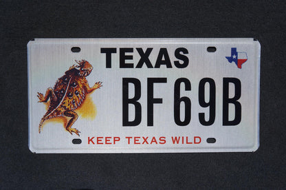 Texas License Plate LIZARD HORNY TOAD - Keep Texas Wild