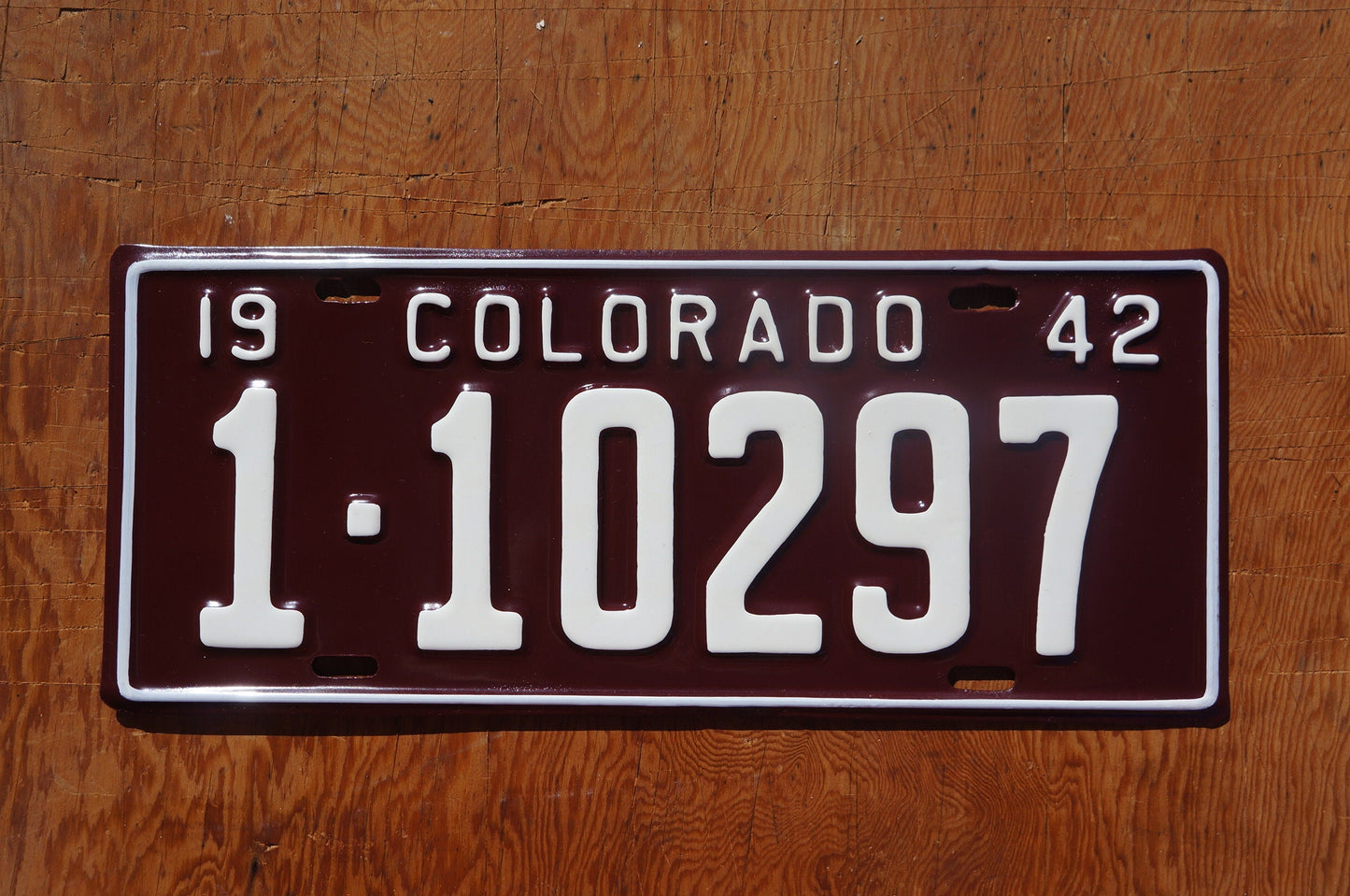 1942 Colorado Passenger License Plate