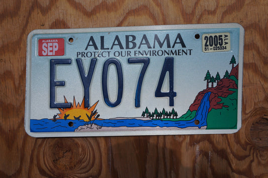 Alabama License Plate: Protect Our Environment, Wildlife Graphic