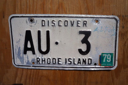 1979 Rhode Island Vintage License Plate  # AU - 3