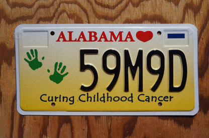 Alabama Curing Childhood Cancer Graphic License Plate